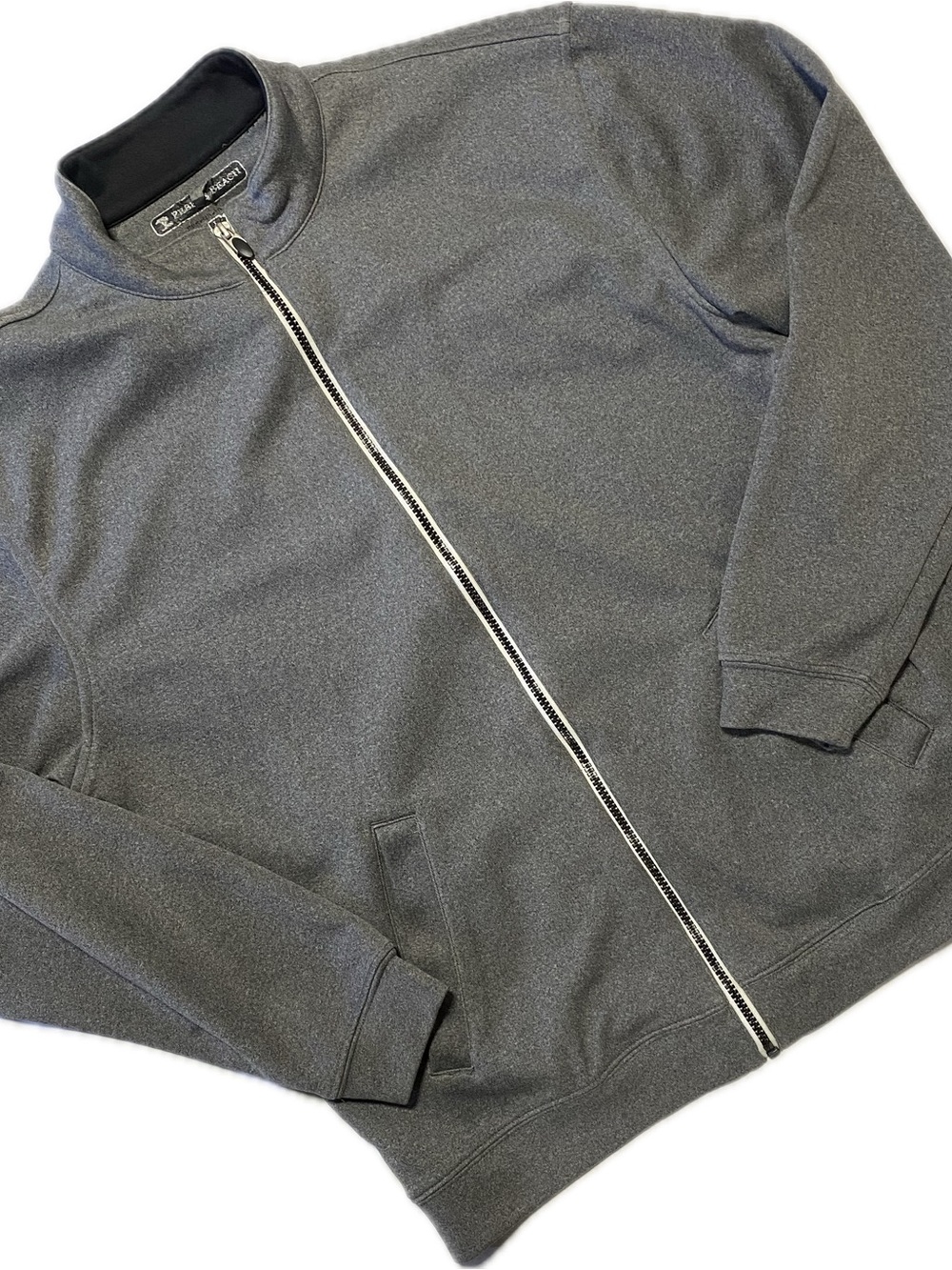 Pebble Beach Men's Charcoal Zip-Up Sweater Jacket